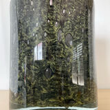 Pair of vintage flowerpots in bubbled glass paste