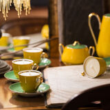 Upcycled coffee service candles