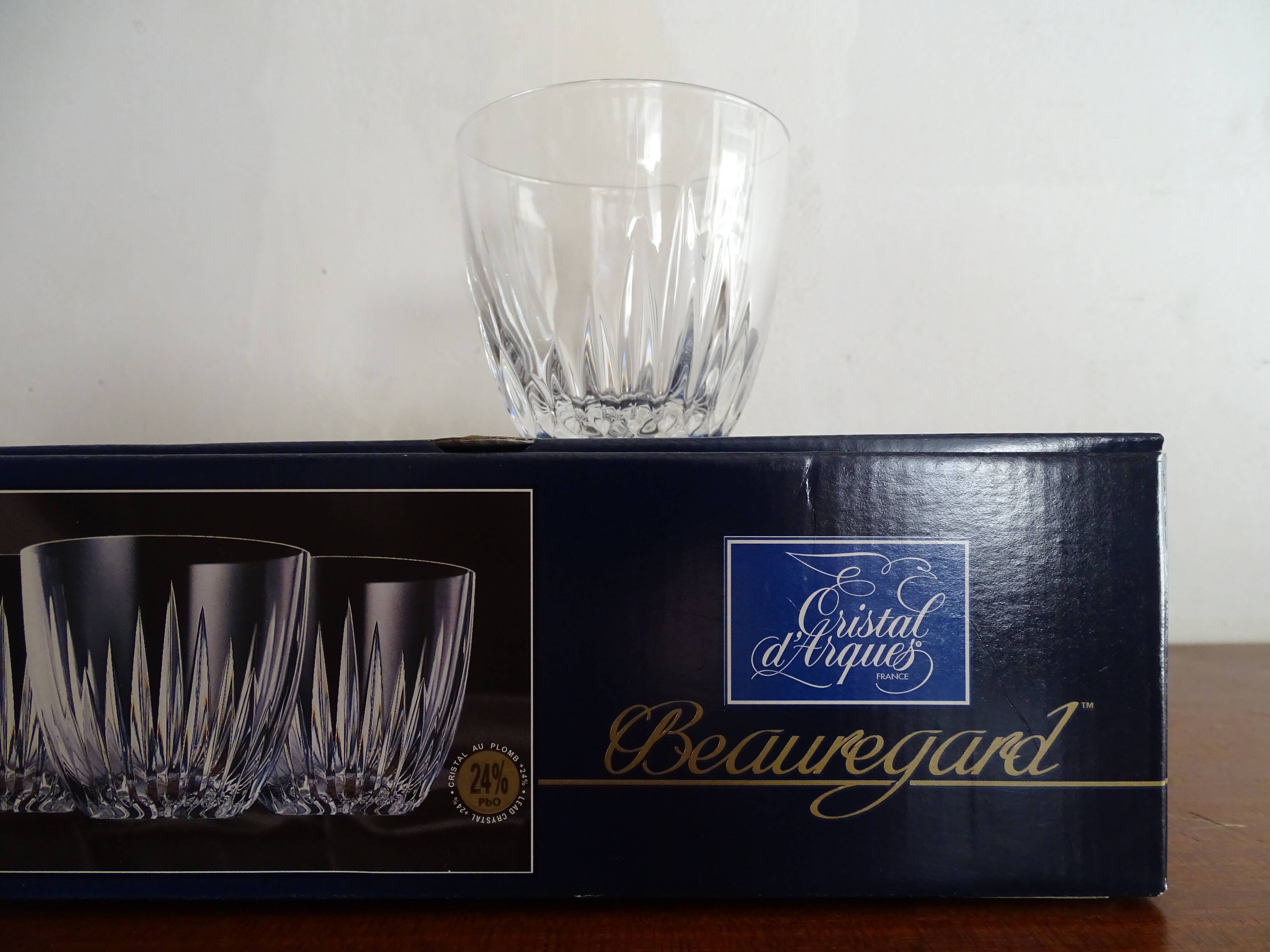 6 verres whisky cristal d'Arques Beauregard en boite
