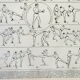 Engraving • Boxing, technique, combat sport • Original and vintage lithograph from 1898