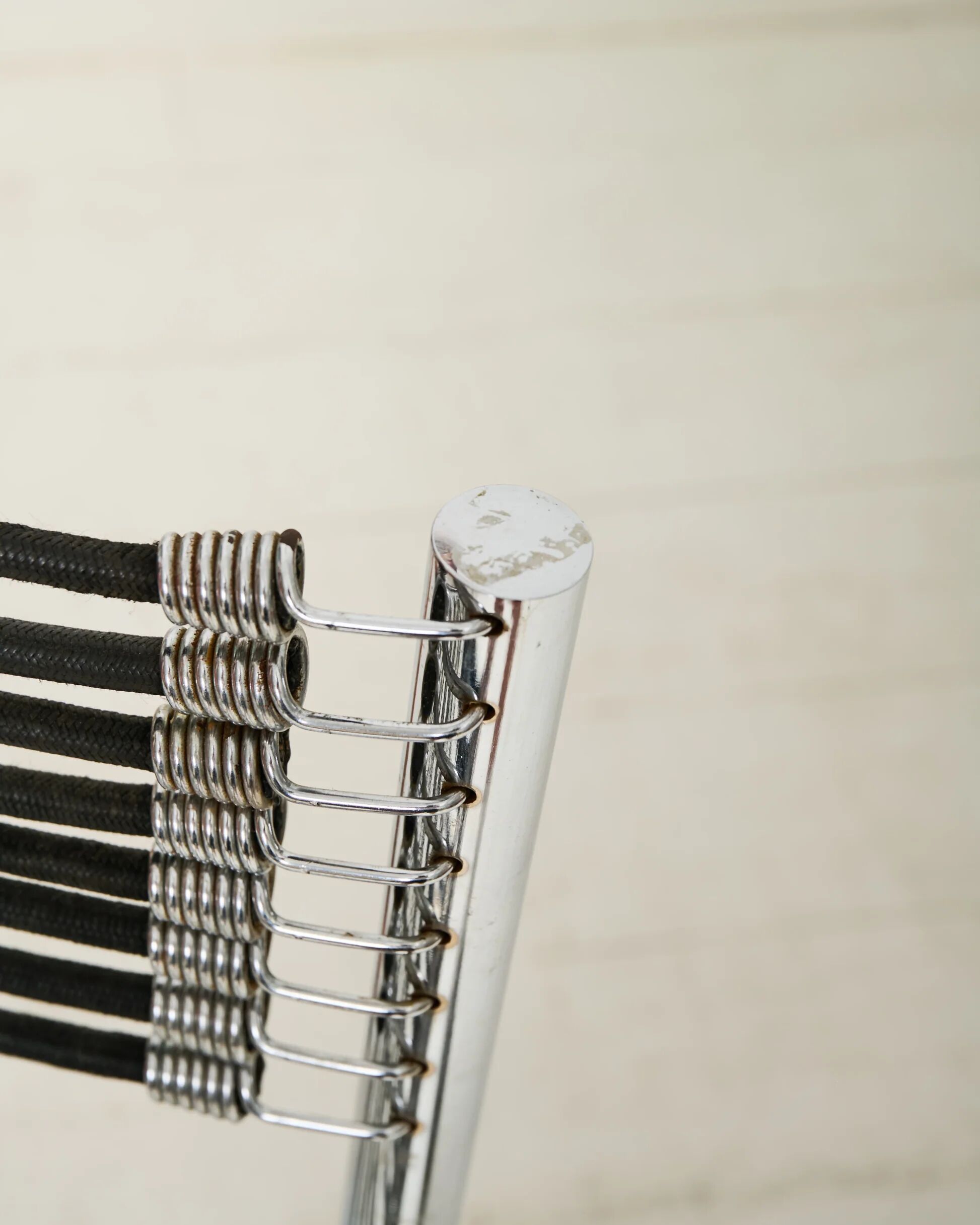 Pair of chrome chairs "Sandow" (1 of 3), René Herbst, 1980s