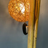 Rattan floor lamp 3 fires 50s