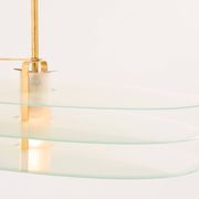 Ceiling light by Roberto Volonterio and Cesare Benedetti, brass and glass, 1980.