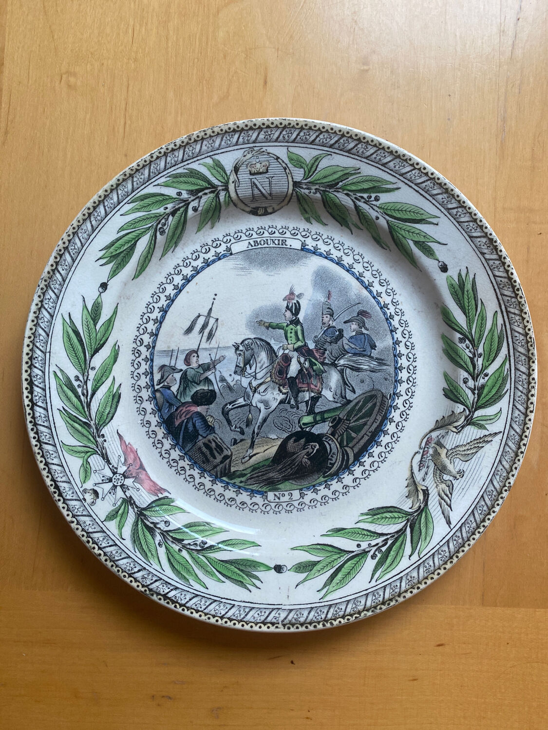 Pair of plate Creil Montereau - Napoleon