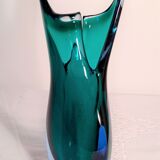 Murano vase with sliced neck by Flavio Poli