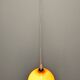 Orange opaline ball pendant light, 1960s-70s