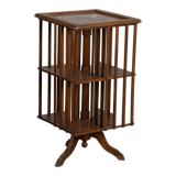 Walnut and marble revolving bookcase 1900