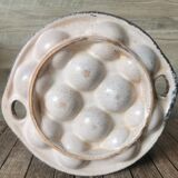 6 glazed ceramic snail plates