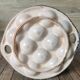 6 glazed ceramic snail plates
