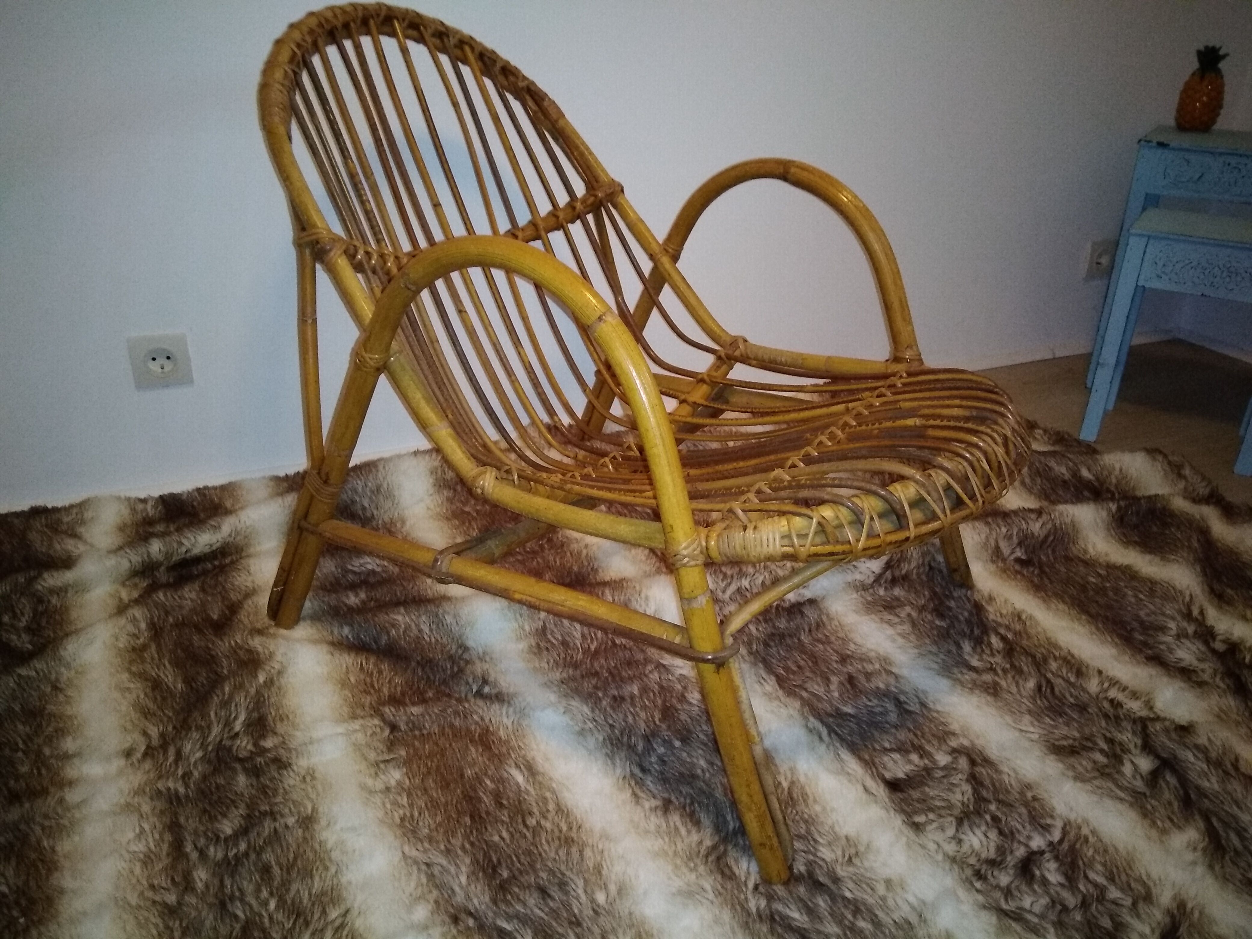 Scandinavian rattan chair