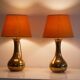 Pair of brass lamps 1960