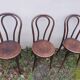 3 chaises de bistrot Fischel bois courbé