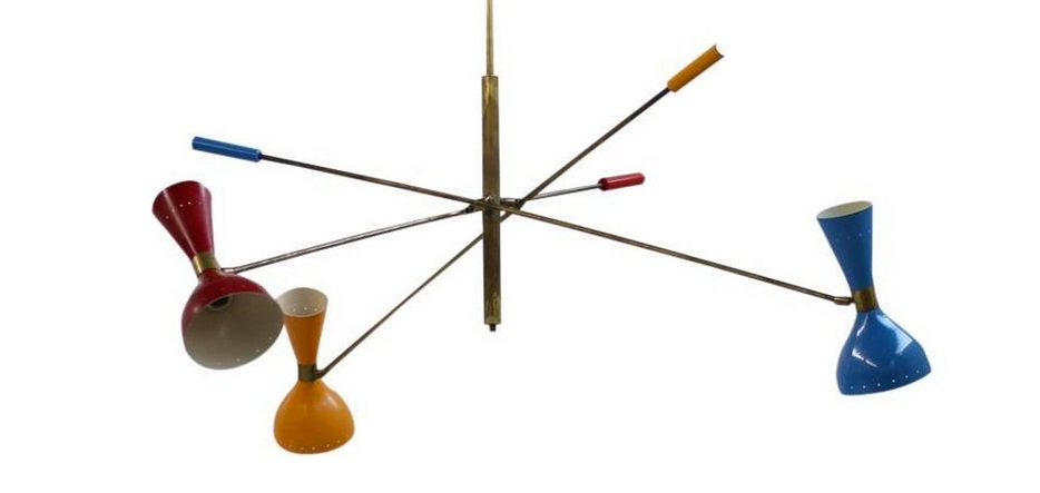 Chandelier pendulum Italian style year 50 to 3 adjustable arms