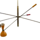 Chandelier pendulum Italian style year 50 to 3 adjustable arms