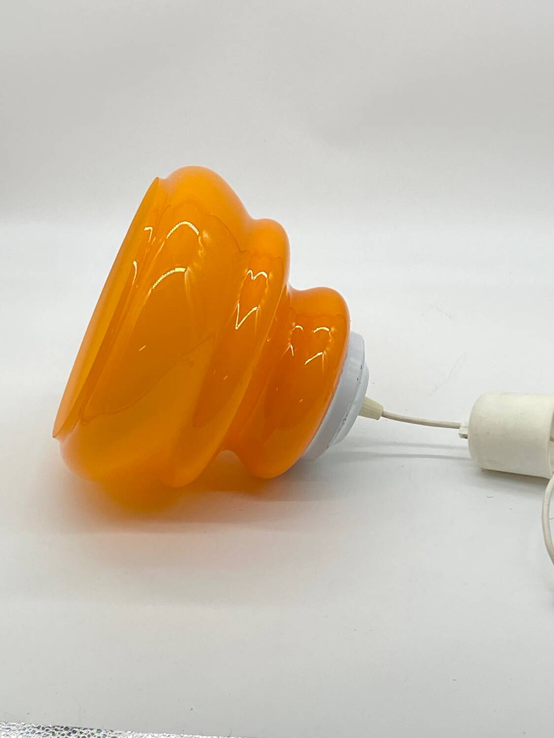 Vintage orange opal / opaline lamp / pendant 🧡🧡