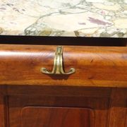 Enfilade Art Déco en noyer et plateau en marbre