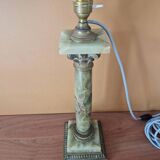 Lamp base in the shape of a Corinthian column in onyx and bronze - Napoleon III late 19th century