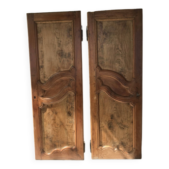 Deux portes armoire en bois loupe