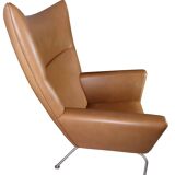 Wingchair Model Ch445 In Walnut Elegance Leather By Hans J. Wegner