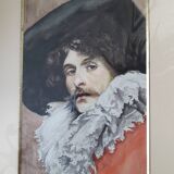Tableau ancien portrait signé