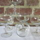 6 champagne or cocktail glasses in transparent glass in very good condition.