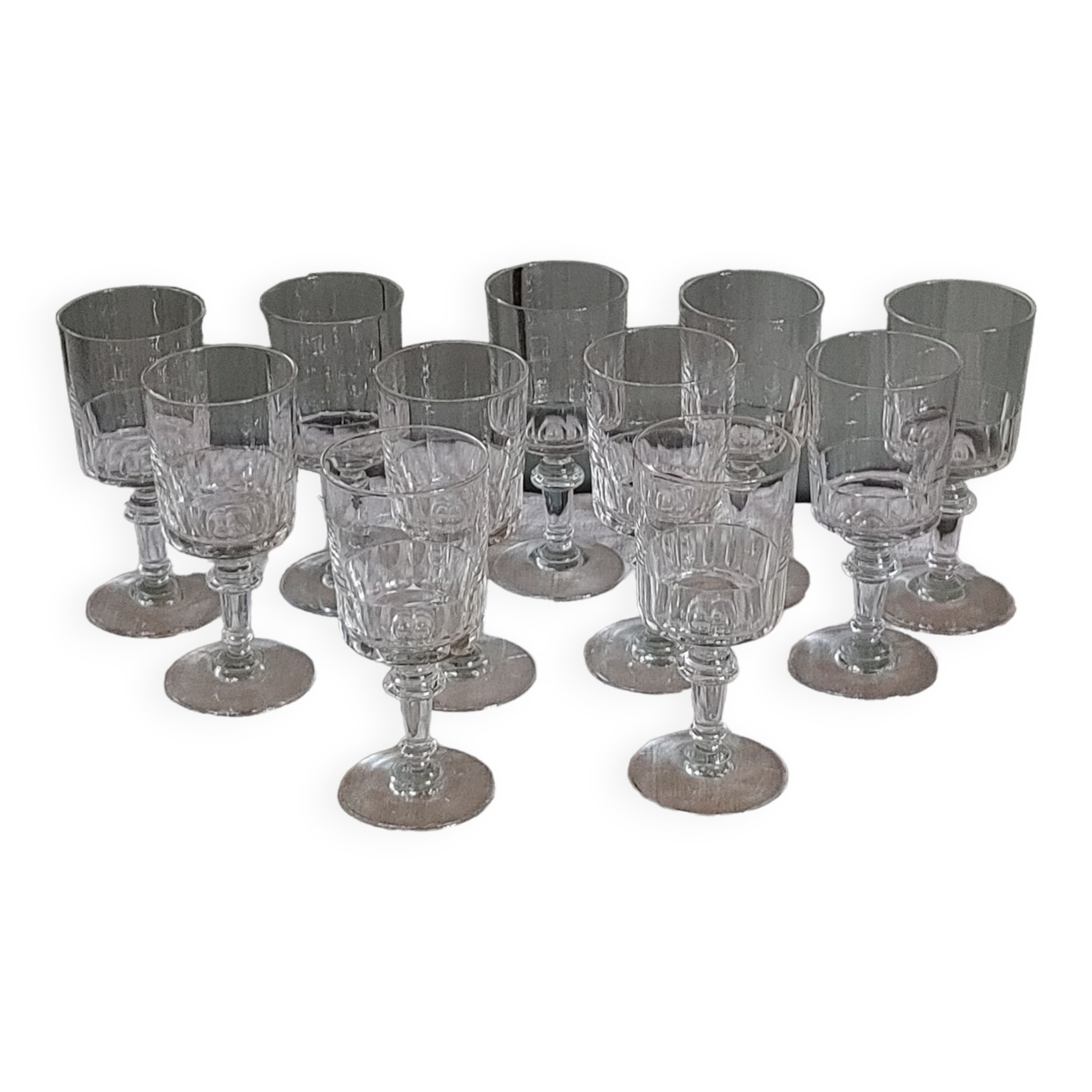 Set of 11 wine glasses Meisenthal XIXth