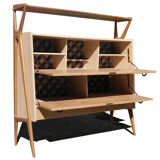 Vintage bar furniture by Louis Paolozzi for René Godfrid, 1950s