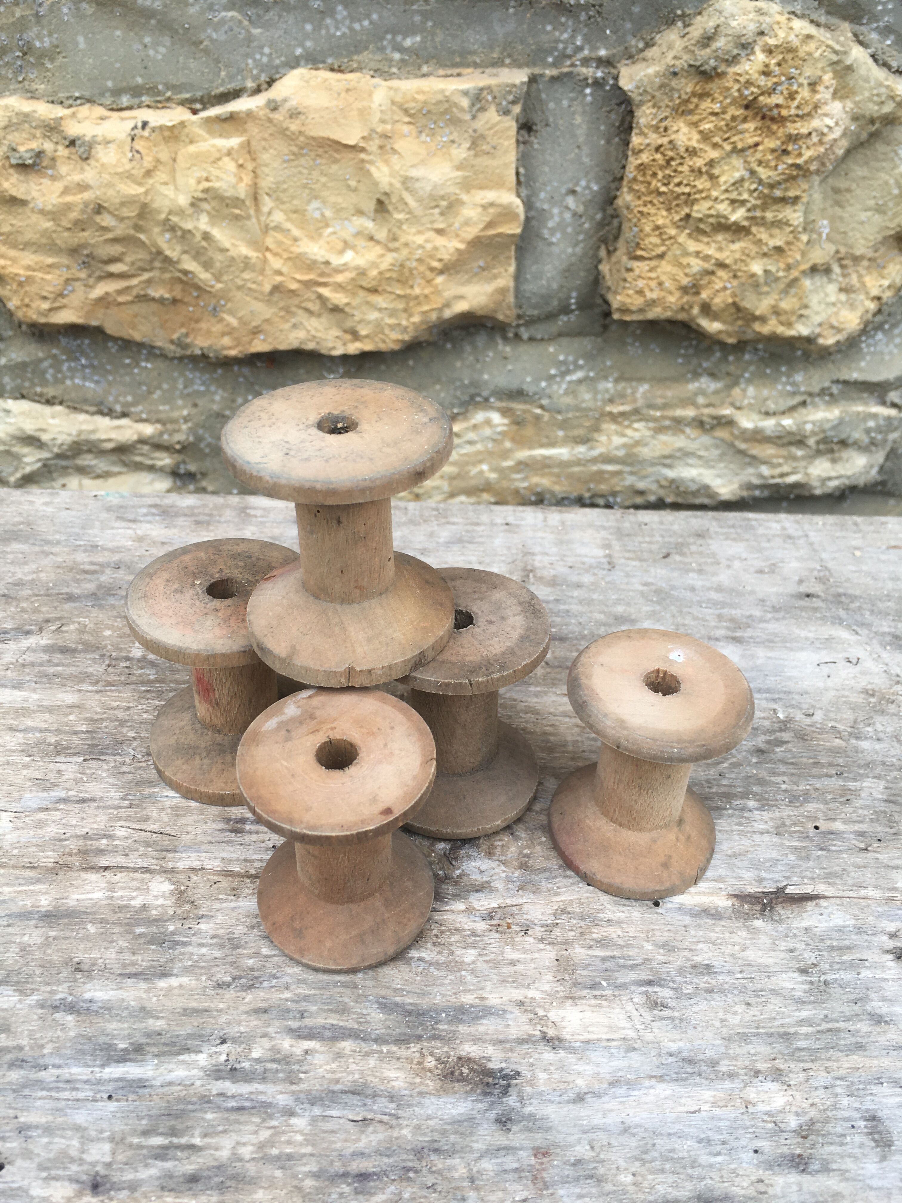 Batch of wooden wire coils