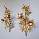 Large pair of brass wall sconces, Maison Jansen, 1960-70.
