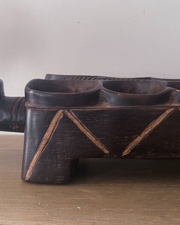 Grand jeu Awale Baoule en bois (Burkina Faso)