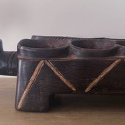 Large wooden Awale Baoule game (Burkina Faso)