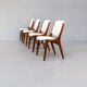 4 60s teak dining chairs for Mahjongg Holland