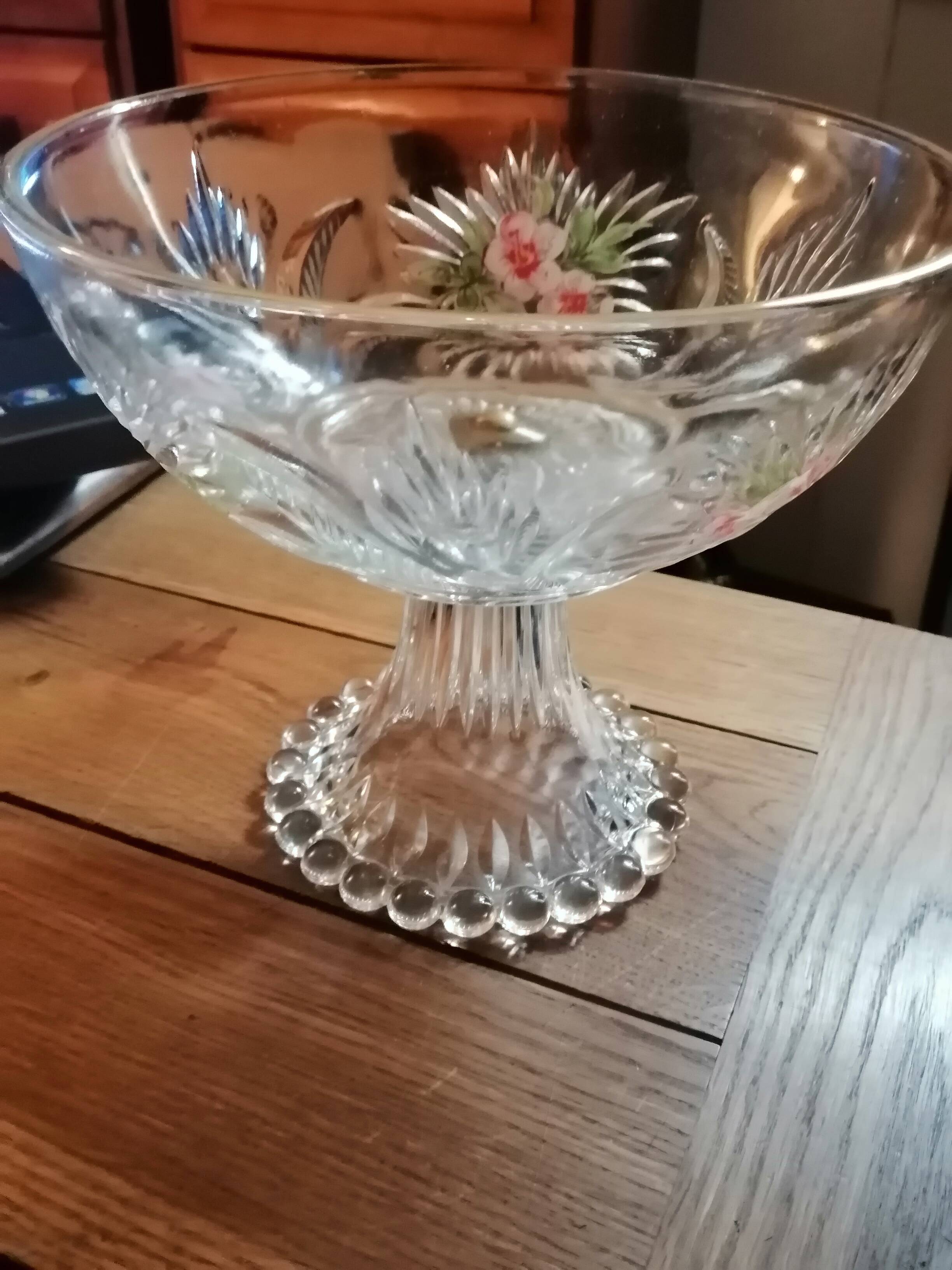 Vintage glass fruit bowl