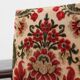 Antique oak Louis XIII style chair with floral upholstery, France ca. 1890