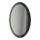 Cristal Arte Oval Green Grey Mid-Century Scalloped Wall Mirror, Italy, 1960