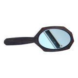 Antique art deco hand mirror in rosewood