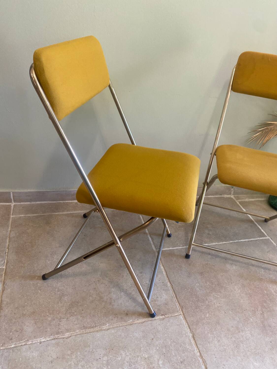 Pair of vintage folding chairs