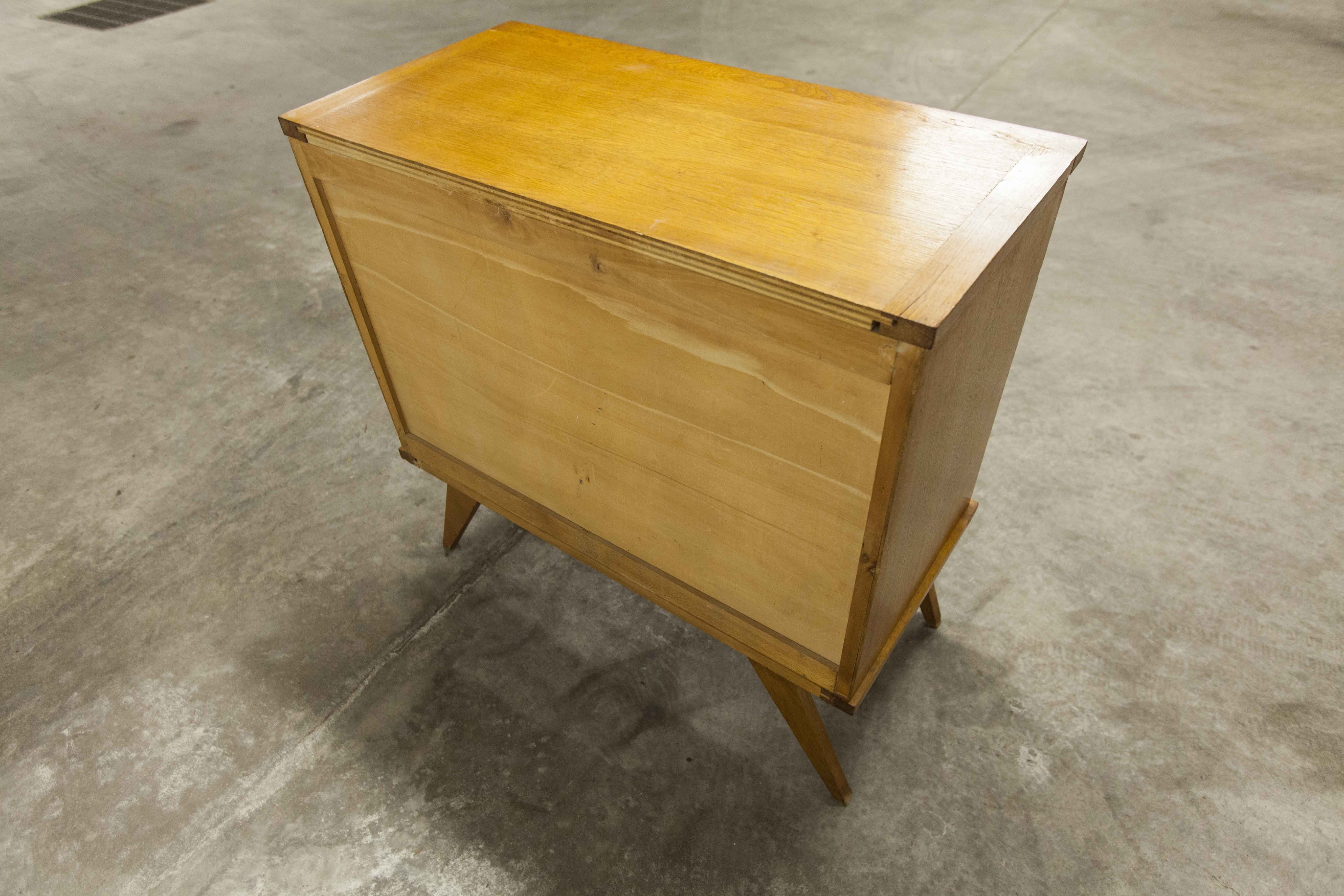 Commode scandinave 3 tiroirs années 60 pieds compas