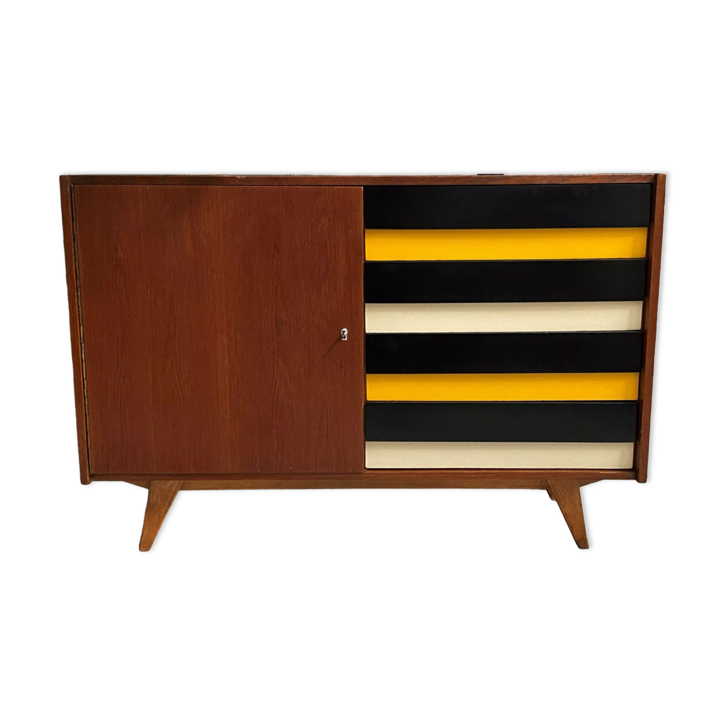 Jiri Jiroutek Yellow sideboard model U458 by Interier Praha 1960s
