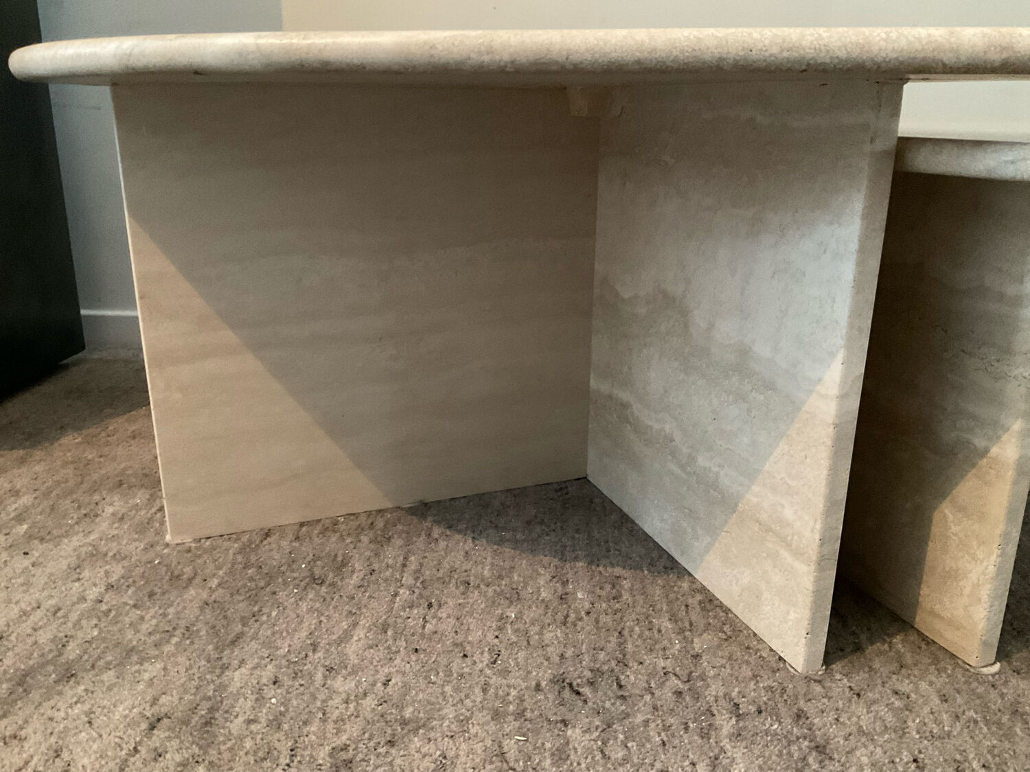 Travertine coffee table from the 70s-80s