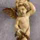 Ceremonial table with cherub in lacquered wood and gilded wood around 1900