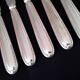 6 Silver-Plated Metal Table Knives Ravinet d'Enfert Beaded Model