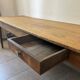 Authentic vintage farmhouse table from the 1950s in solid oak.