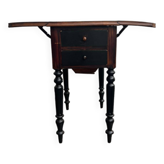 Table de chevet à abattants Louis Philippe