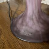 Mushroom lamp Le Verre Français in pink marbled glass