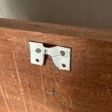 Bas relief African Art 20th century solid wood panel carved with Warriors