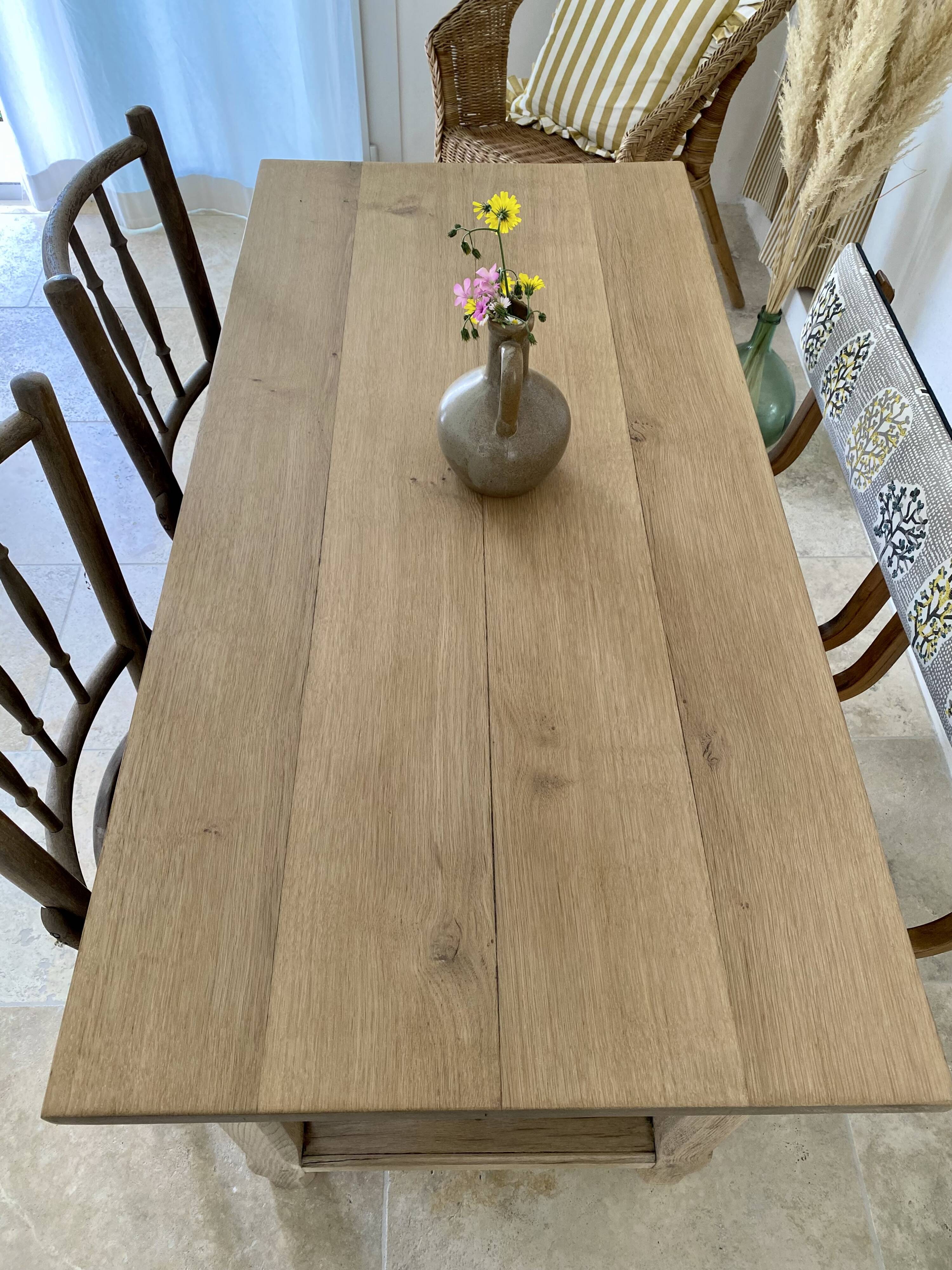 Solid oak farmhouse table – small size,