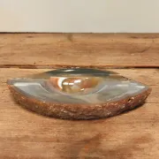 Vintage ashtray made of polished agate stone.