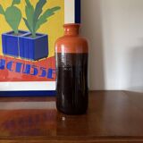 Mid-century orange & brown ceramic vase, Aldo Londi Bitossi Italy 1970s