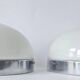 Set of Two Rare Chrome Bauhaus Flush Mount, Ceiling or Wall Lamps, 1930s
